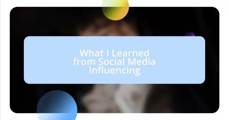 What I Learned from Social Media Influencing